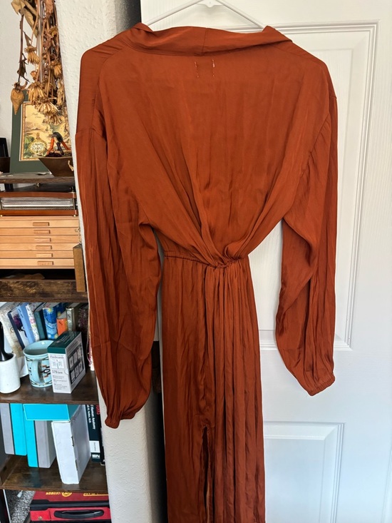 a new day Rust Open-Front Duster Robe - Picture 3 of 3